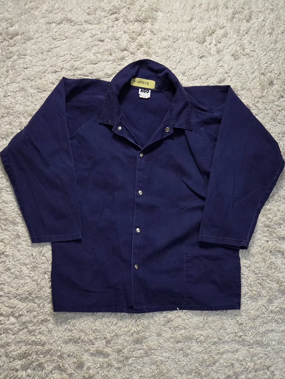 AGO Navy/Purple Heavy Chore Work Jacket XL